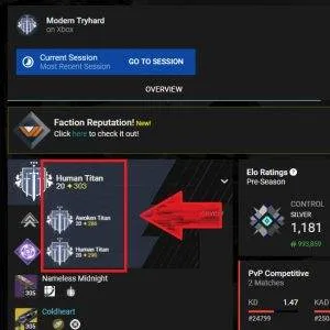 D2 Modern Tryhard キャラリスト｜iVerzuS Destiny